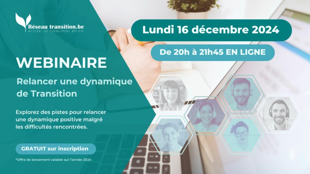 Webinaire : relancer une dynamique de transition le lundi 16 décembre 2024