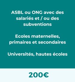 Tarif d'adhésion - Membre ONG