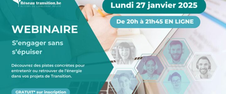 WEBINAIRE : S’engager sans s’épuiser – 27 janvier 2025