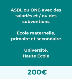 Tarif d'adhésion - Membre ONG